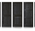 Knotty Alder Doors with Blackcurrant Stain