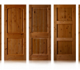 Knotty Alder Doors with Cinnamon Stain