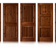 Knotty Alder Doors with Copper Stain
