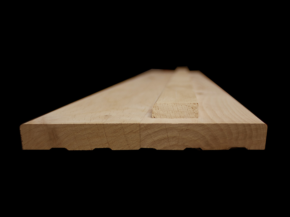 Knotty Alder Flat Jamb, Edge View