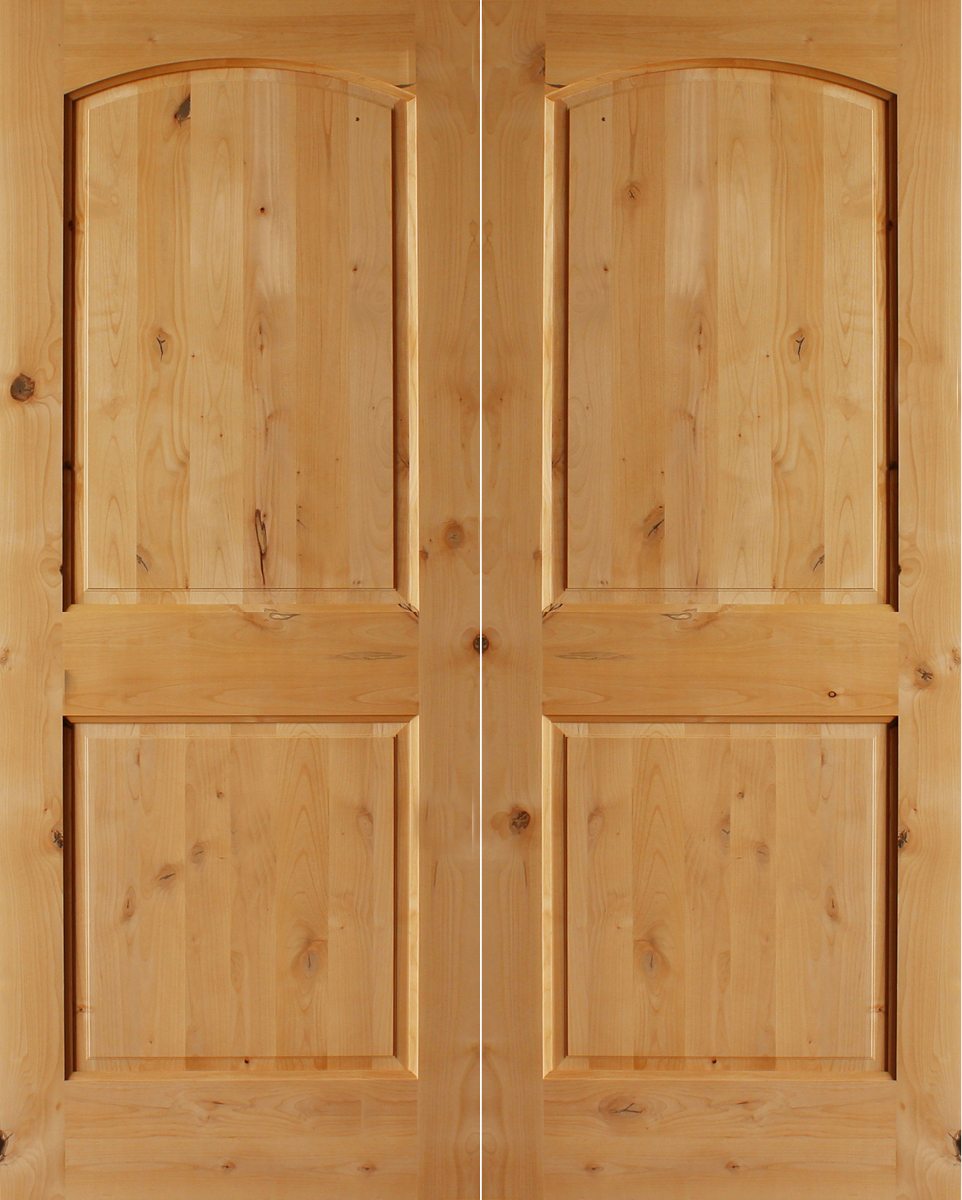 Double Door, 2-Panel Top Rail Arch, 1-3/8” Thick