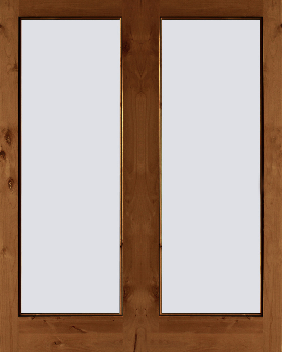 1-Lite Knotty Alder Interior Glass Door, 1-3/8\, image size:962x1200